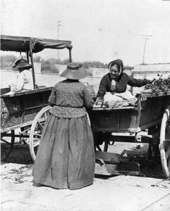 Photographie, Vendeurs au marché Montcalm, Québec vers 1890